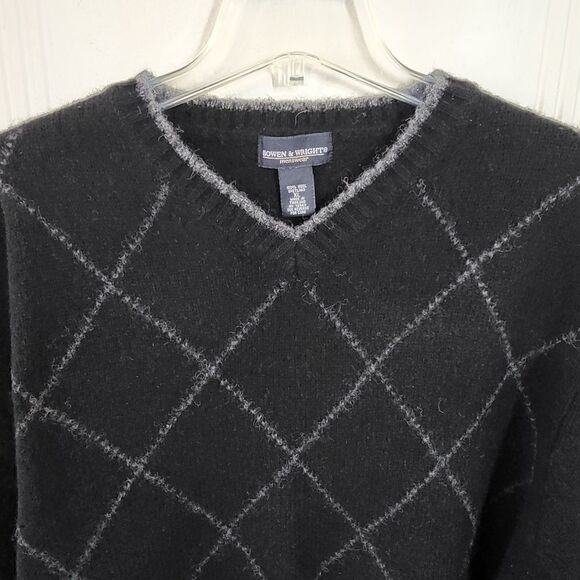 Bowen & Wright Men's 100% Wool Black Sweater - Picture 9 of 10